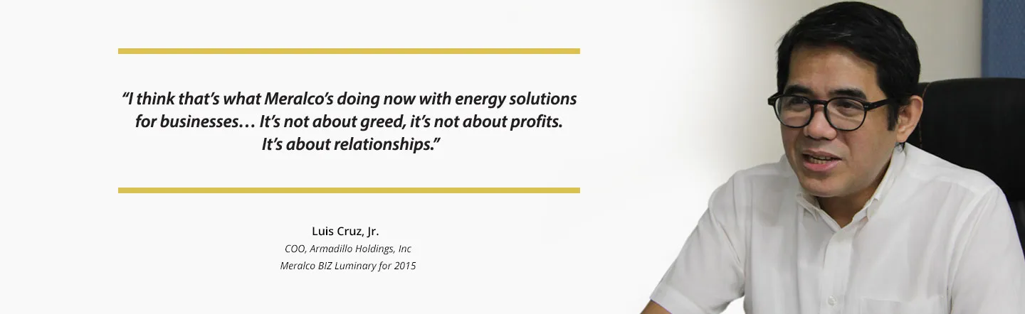 Armadillo Holdings representative beside his customer testimonial.