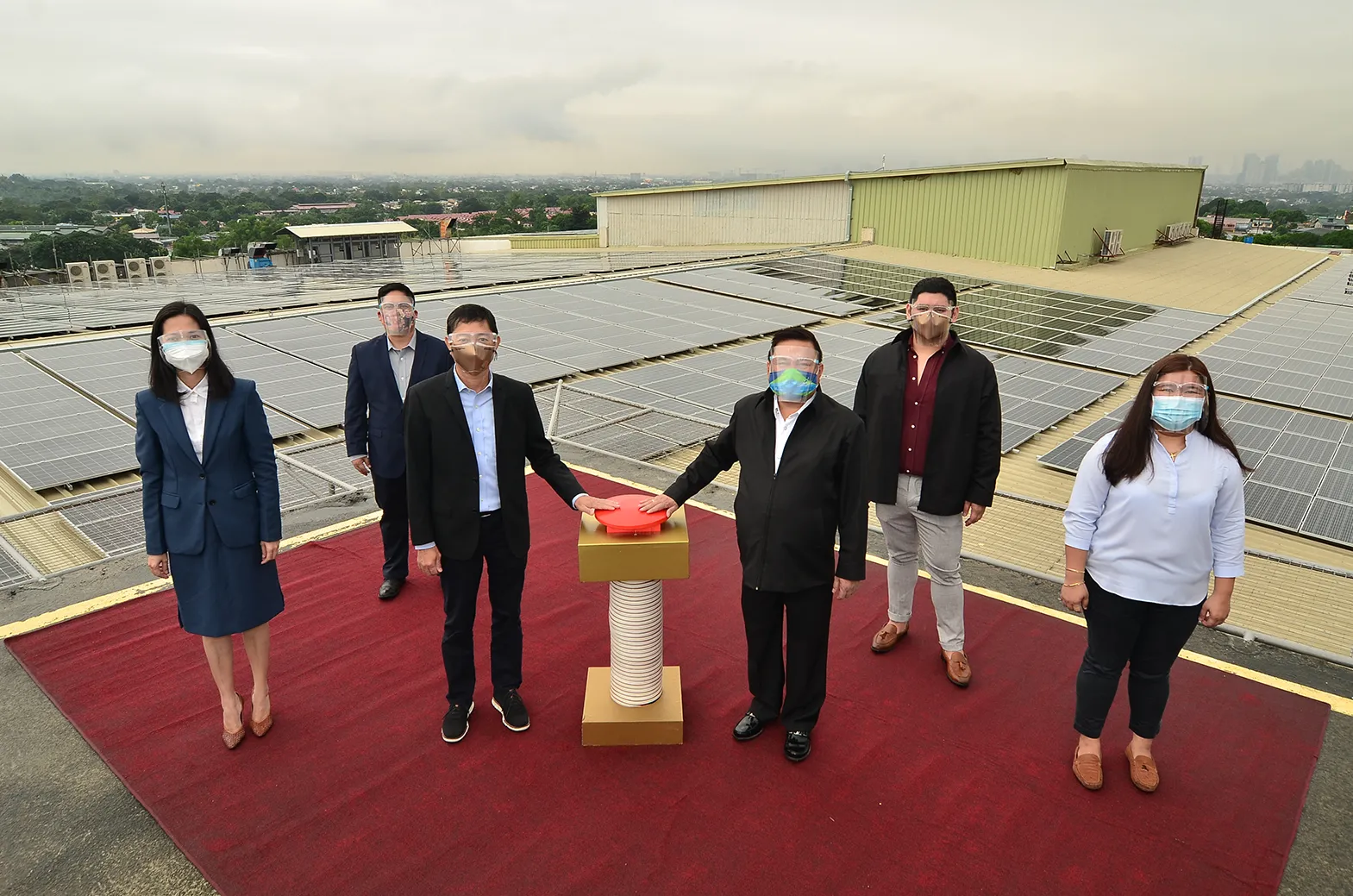 XentroMall and Meralco representatives at a project ceremony.