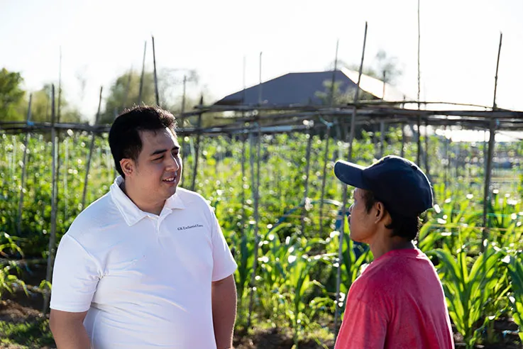 A discussion at GK Enchanted Farm.