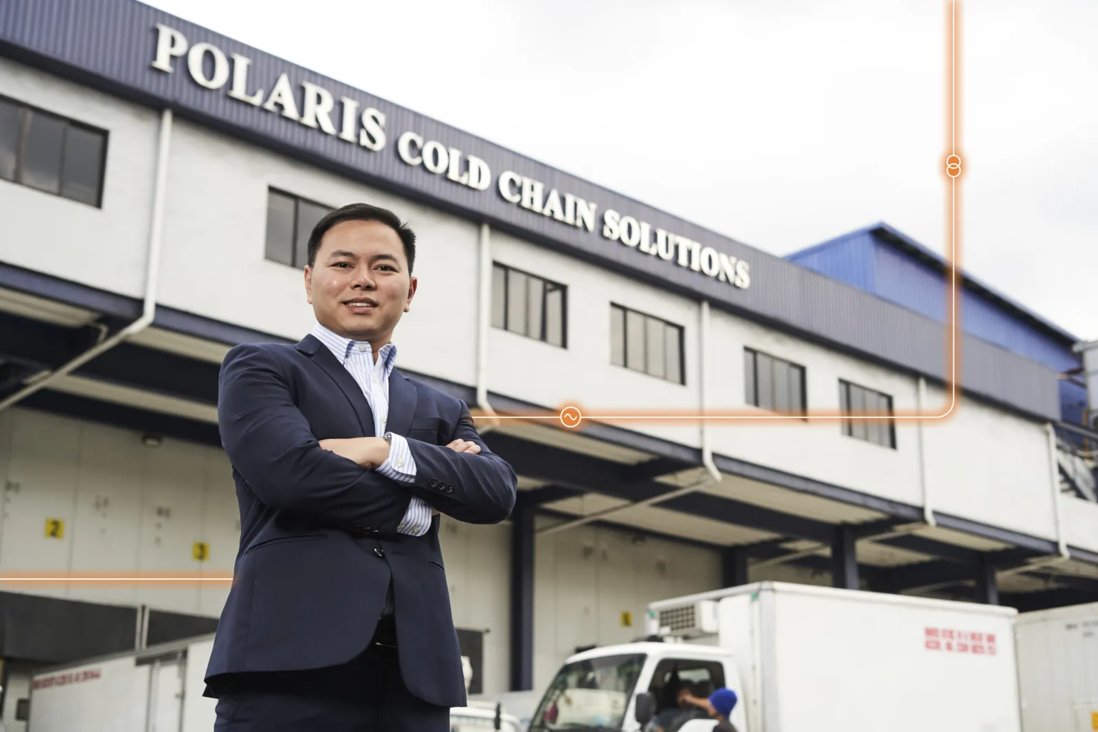 Northbay Polaris representative outside its cold storage facility.