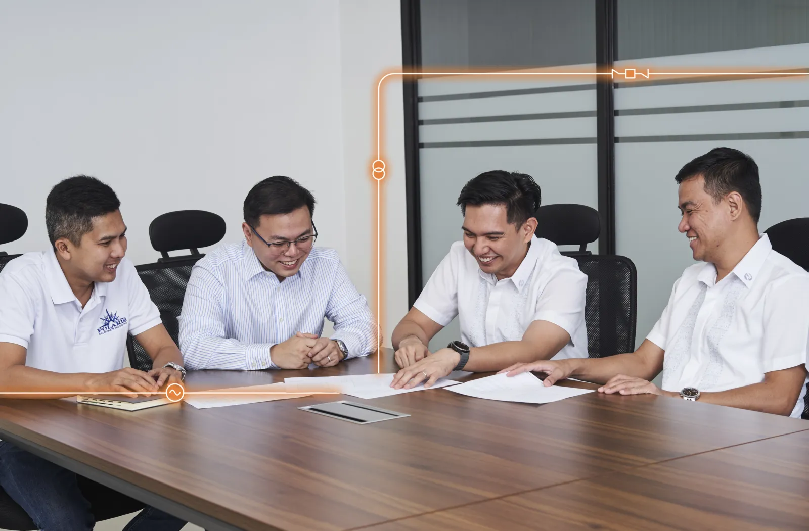 Northbay Polaris representatives review plans with Meralco.