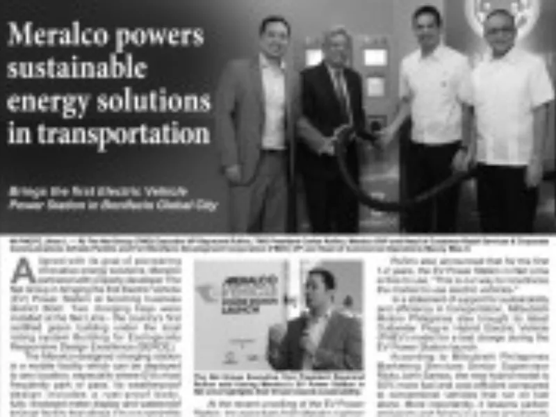 Meralco powers sustainable energy solutions in transportation