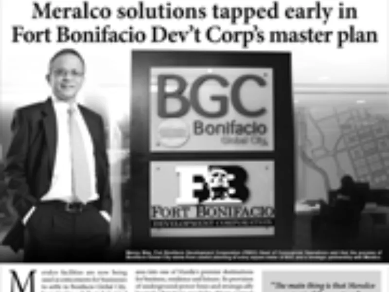 Meralco solutions tapped ealy in Fort Bonifacio Dev't Corp's master plan