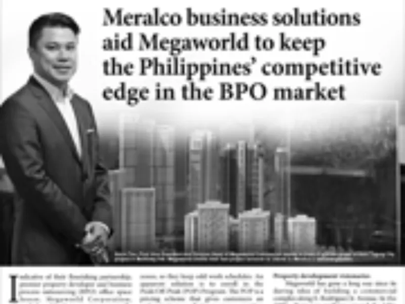 Meralco business solutions aid Megaworld to keep the Philippines' competitive edge in the BPO market