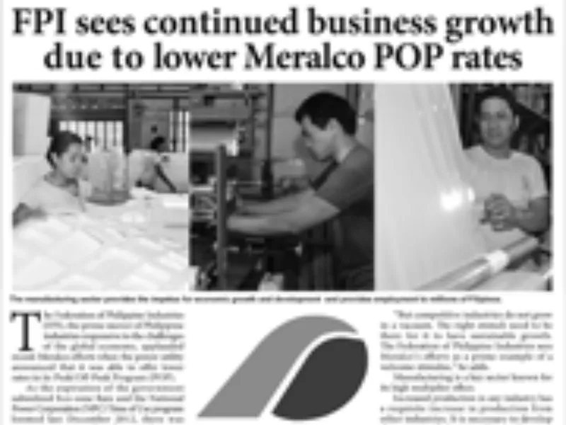 FPI sees  continued business growth due to lower Meralco POP rates