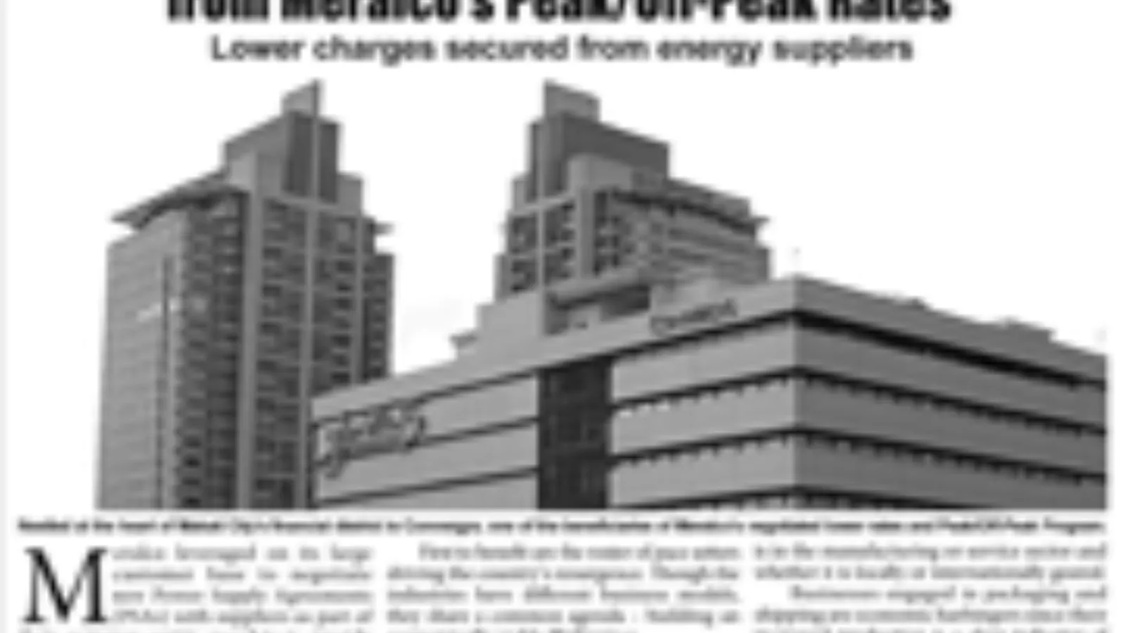 Three growth industries improve efficiencies from Meralco's POP rates