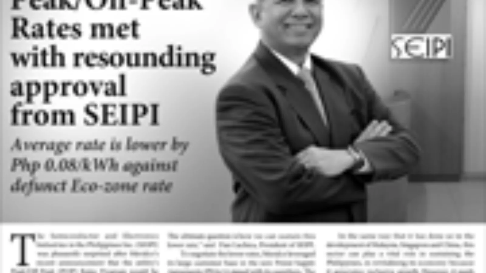 Reduced Peak/ Off-Peak Rates met with rounding approval from SEIPI