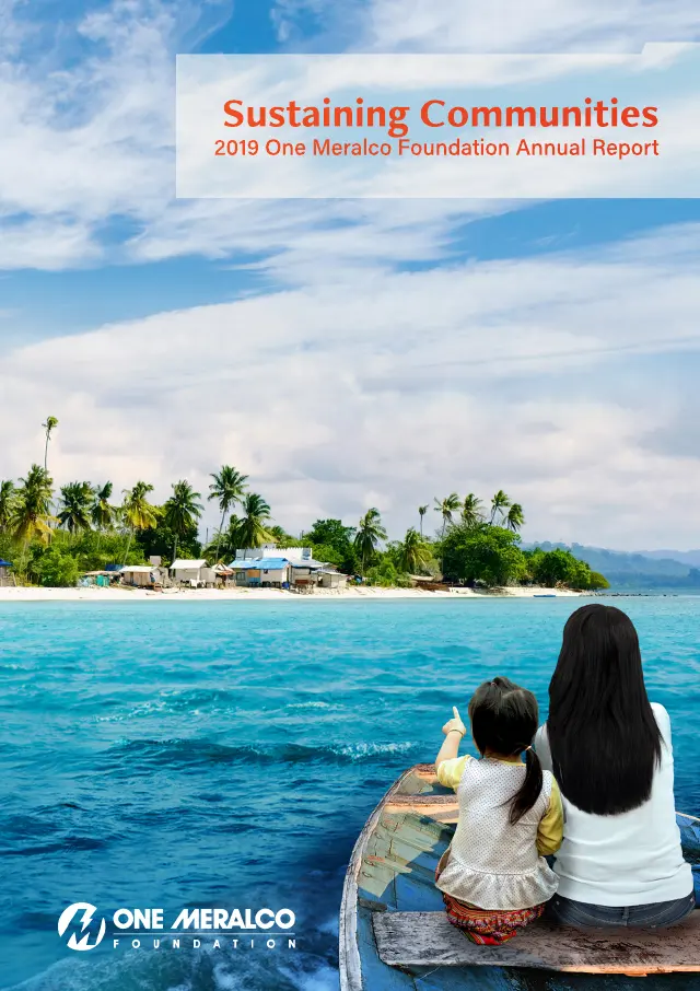 Cover of the One Meralco Foundation 2019 Annual Report.
