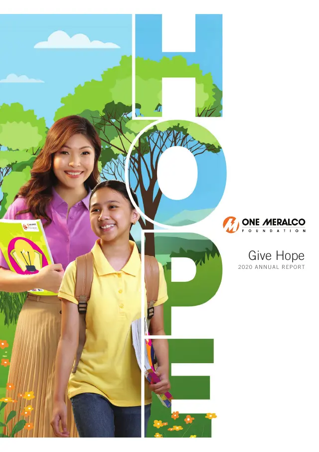 Cover of the One Meralco Foundation 2020 Annual Report.