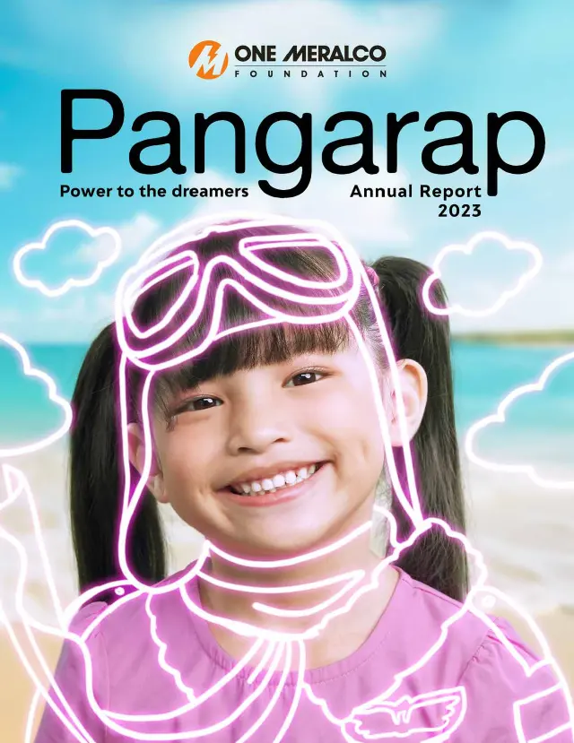 Cover of the One Meralco Foundation 2023 Annual Report.