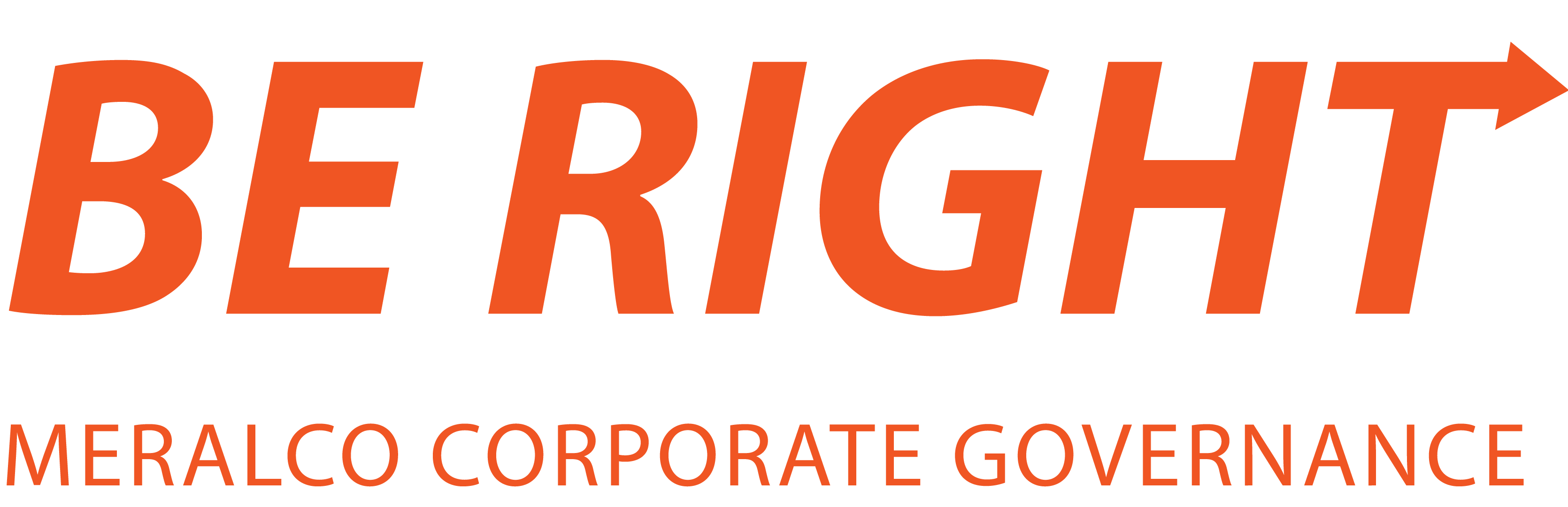 BE RIGHT — Meralco corporate governance.