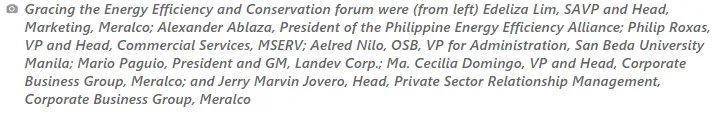 Energy and Efficiency Conservation Forum