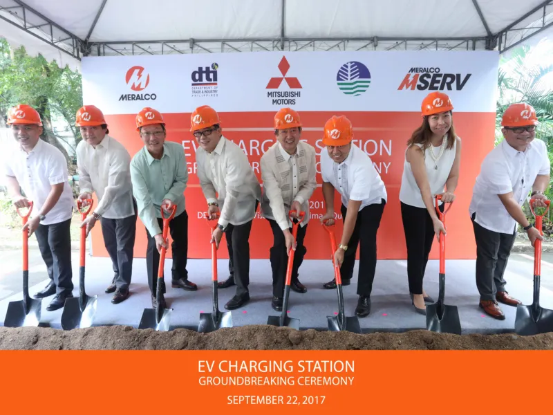 Meralco and Mitsubishi Motors Philippines Kick Off the EV Charging Station Project for DTI and DENR