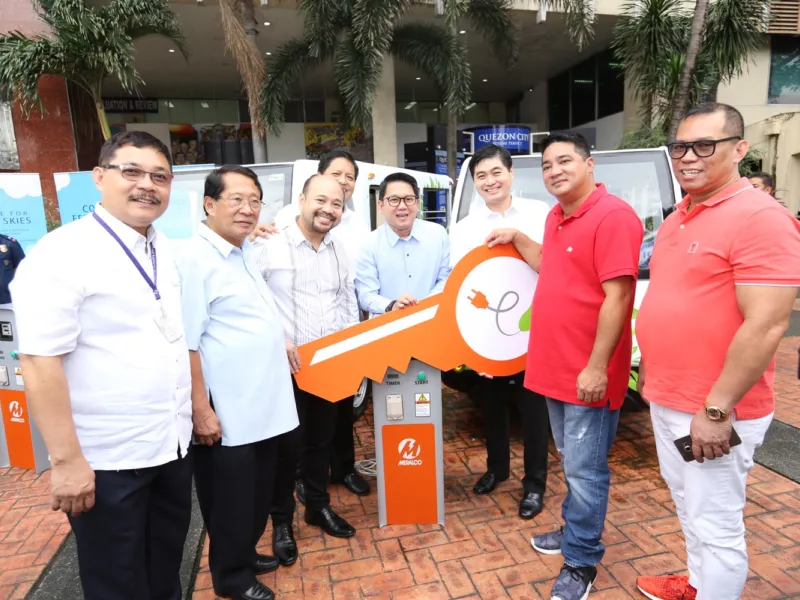 Meralco, MSERV turn over electric jeeps to Quezon City government