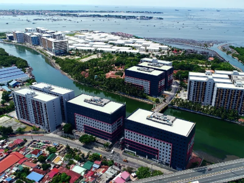 Aerial shot of Island Cove Substation