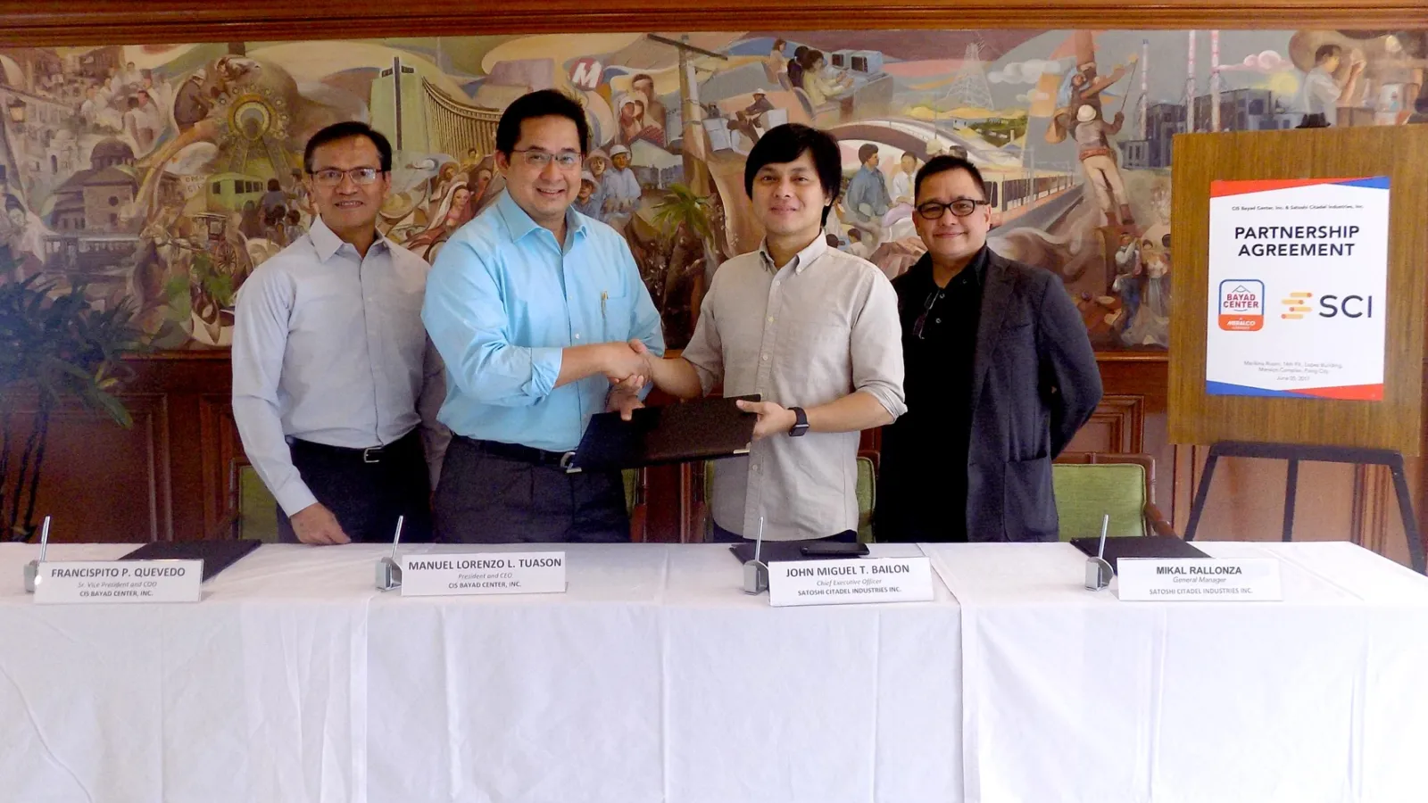 FinTech Company Satoshi Citadel Industries partners with Bayad Center