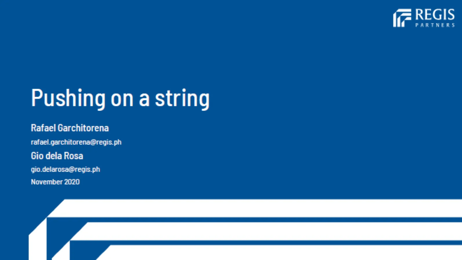 Pushing On A String