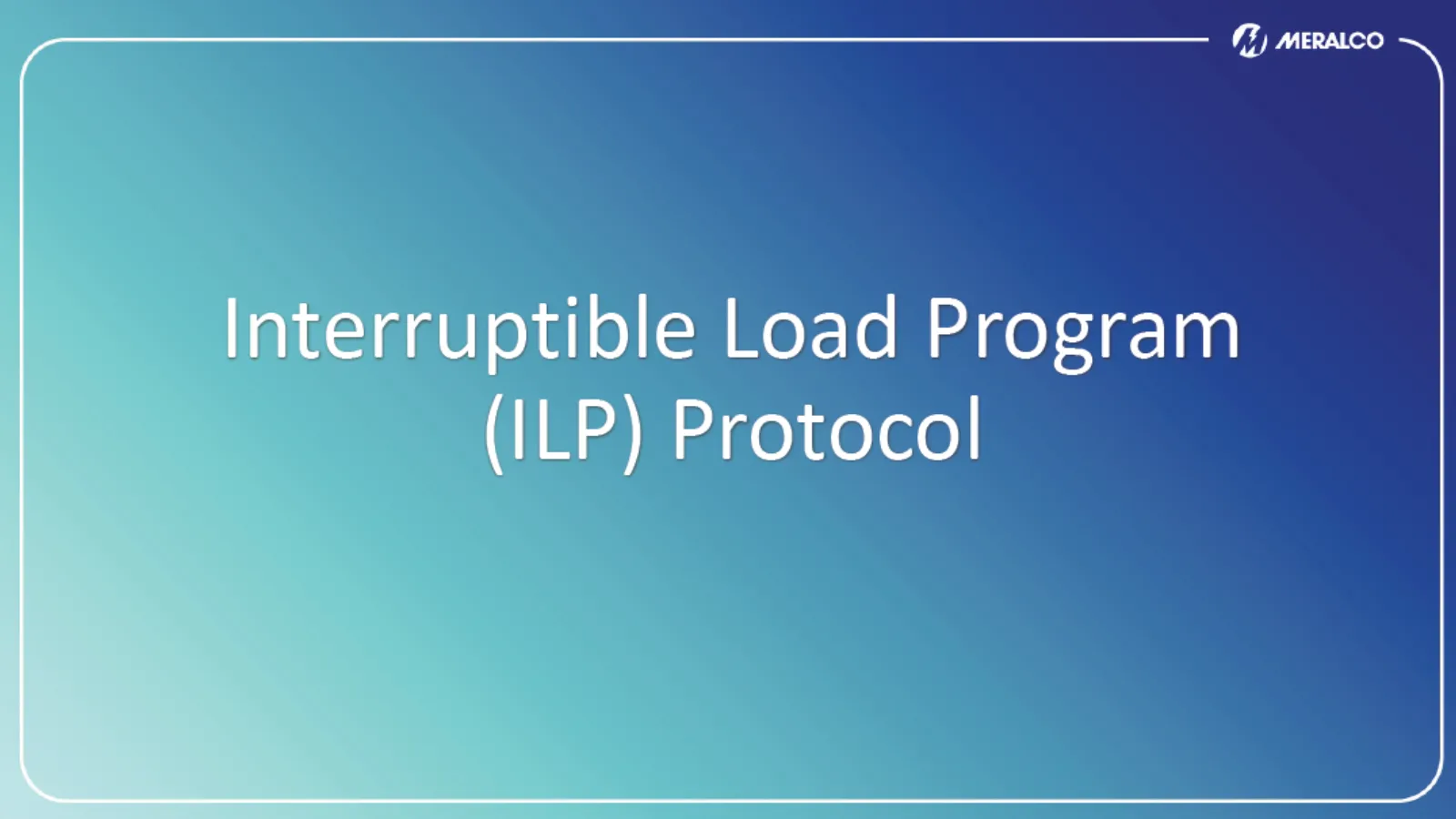 Interruptible Load Program Guidelines