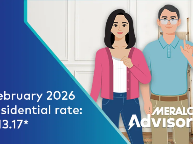 February 2026 residential electricity rates