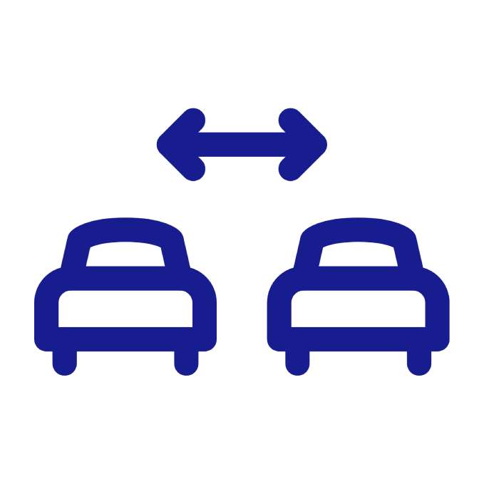 Too close for comfort Keep a safe following distance between you and the vehicle in front of you. The distance between you and the vehicle in front will give you enough time to react and stop when necessary.