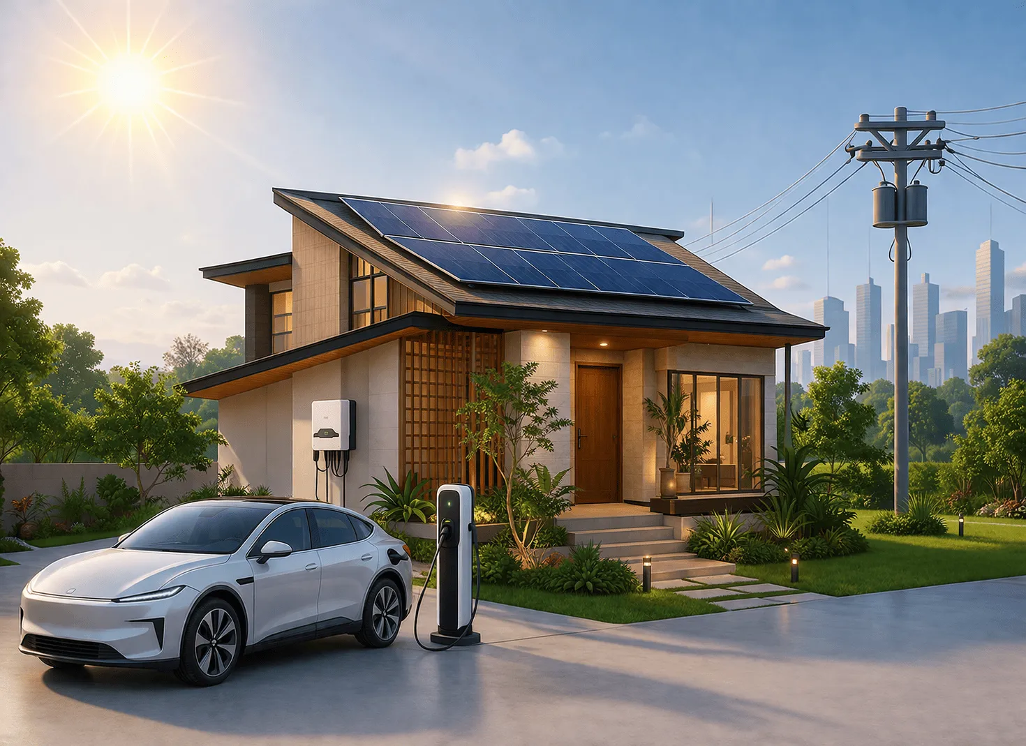 Solar panels installed on the roof of a home.