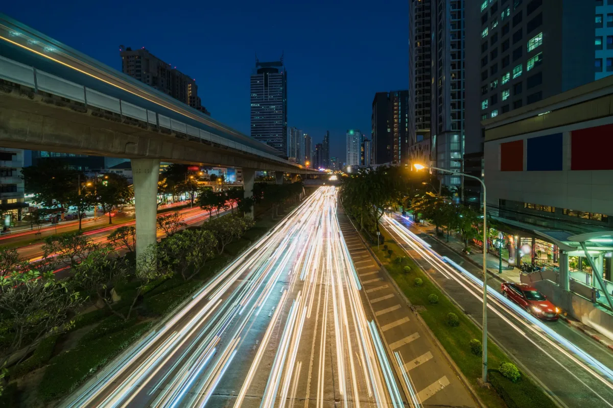 A city combines energy infrastructure, mobility, buildings, and green space.